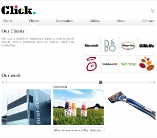 Click Research clients page
