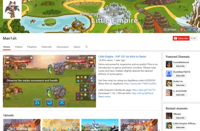 Little Empire YouTube home page
